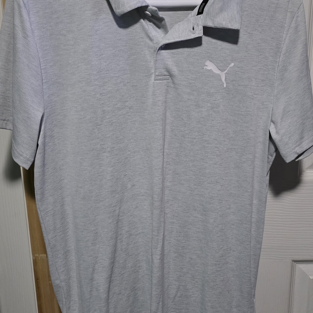 Puma Men's Light Gray Polo Shirt